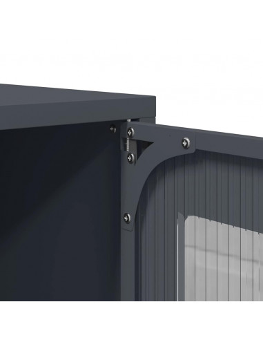 Credenza Antracite 68x39x107 cm Acciaio