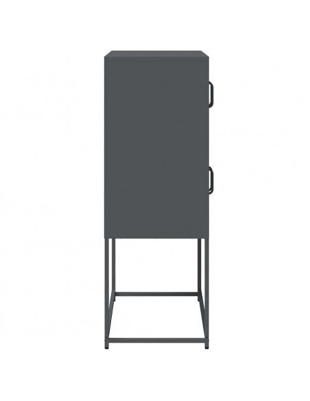 Credenza Antracite 68x39x107 cm Acciaio