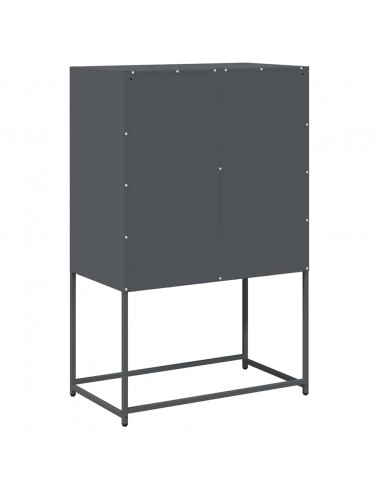 Credenza Antracite 68x39x107 cm Acciaio