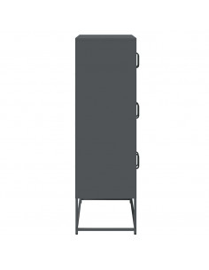 Credenza Antracite 68x39x123 cm Acciaio