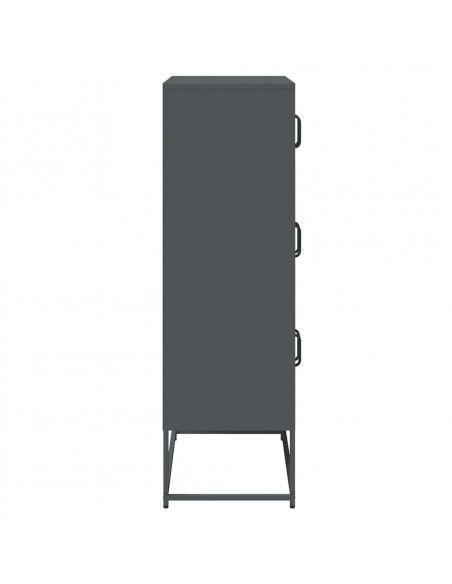 Credenza Antracite 68x39x123 cm Acciaio