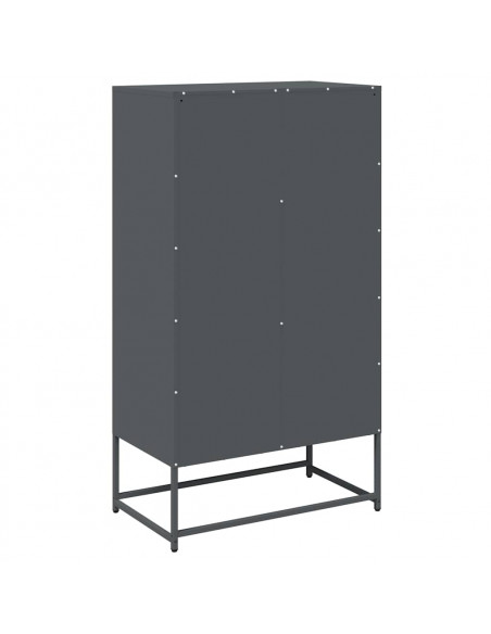 Credenza Antracite 68x39x123 cm Acciaio