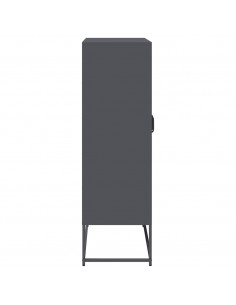 Credenza Antracite 68x39x123 cm Acciaio