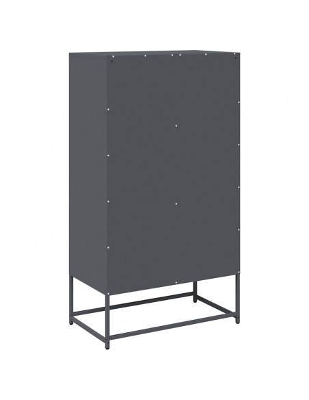 Credenza Antracite 68x39x123 cm Acciaio