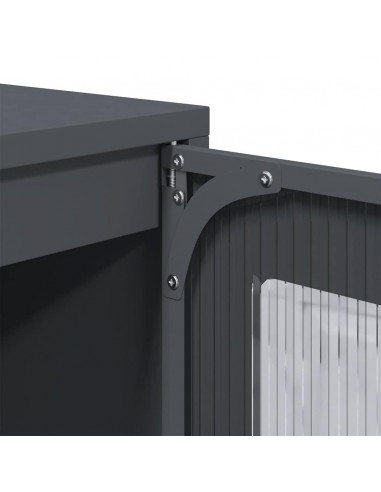 Credenza Antracite 68x39x123 cm Acciaio