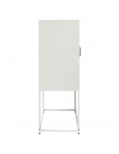 Credenza Bianca 68x39x107 cm in Acciaio