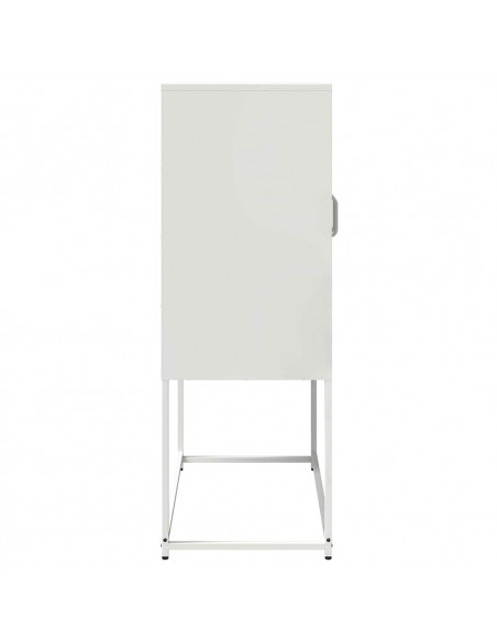 Credenza Bianca 68x39x107 cm in Acciaio
