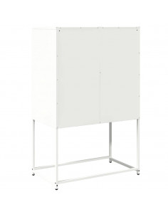 Credenza Bianca 68x39x107 cm in Acciaio 2