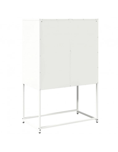 Credenza Bianca 68x39x107 cm in Acciaio