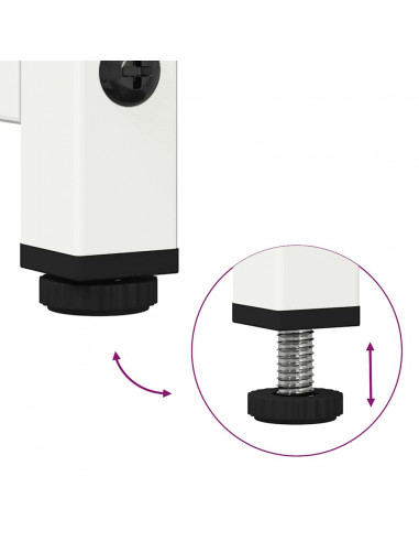 Credenza Bianca 68x39x107 cm in Acciaio