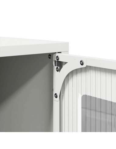 Credenza Bianca 68x39x107 cm in Acciaio