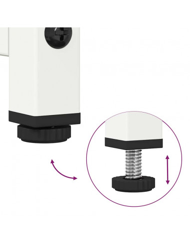 Credenza Bianca 68x39x107 cm in Acciaio