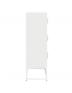 Credenza Bianca 68x39x123 cm in Acciaio