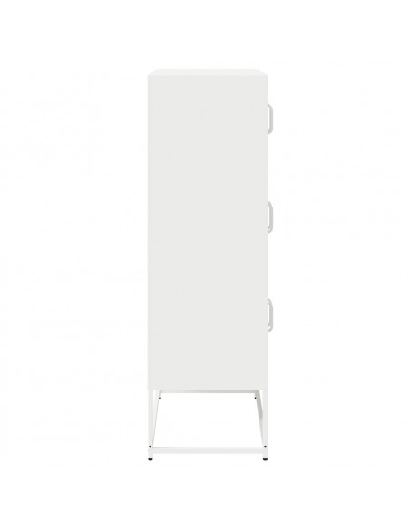 Credenza Bianca 68x39x123 cm in Acciaio
