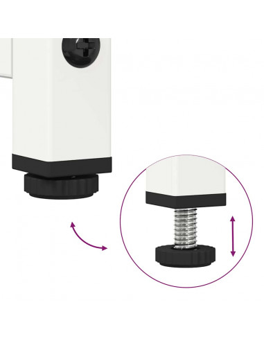 Credenza Bianca 68x39x123 cm in Acciaio