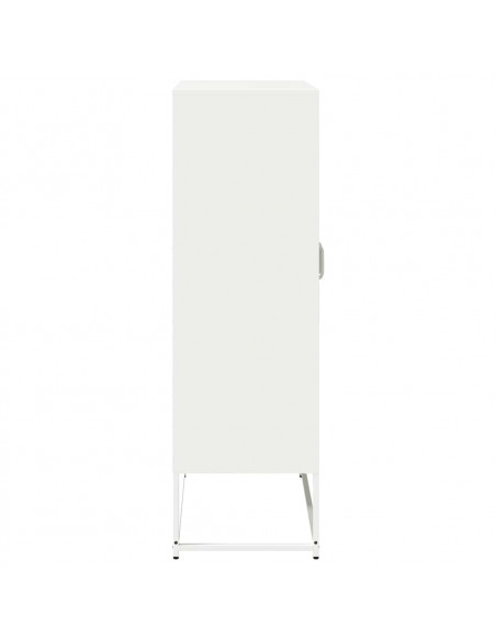 Credenza Bianca 68x39x123 cm in Acciaio