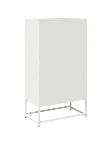 Credenza Bianca 68x39x123 cm in Acciaio