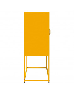 Credenza Giallo Senape 68x39x107 cm in Acciaio