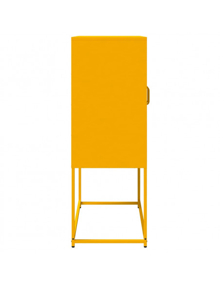 Credenza Giallo Senape 68x39x107 cm in Acciaio