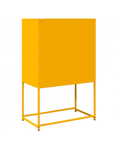 Credenza Giallo Senape 68x39x107 cm in Acciaio