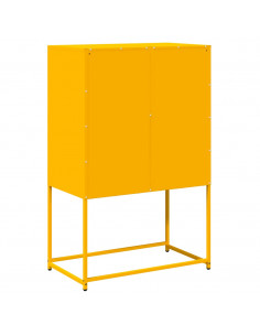 Credenza Giallo Senape 68x39x107 cm in Acciaio 2