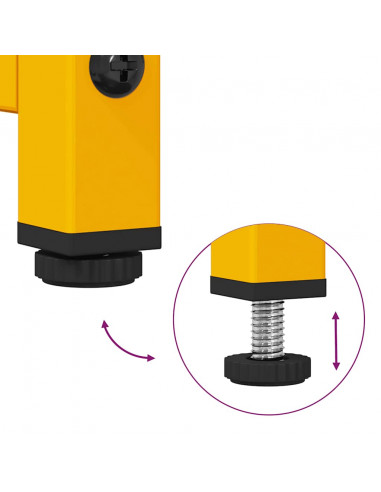 Credenza Giallo Senape 68x39x107 cm in Acciaio