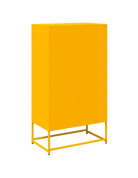 Credenza Giallo Senape 68x39x123 cm in Acciaio