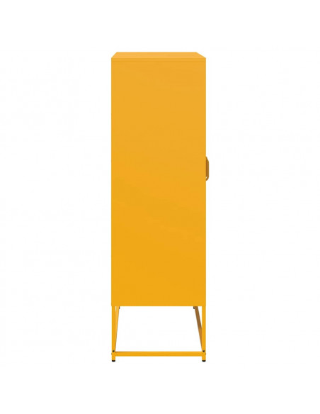 Credenza Giallo Senape 68x39x123 cm in Acciaio