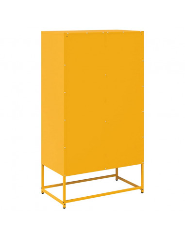 Credenza Giallo Senape 68x39x123 cm in Acciaio