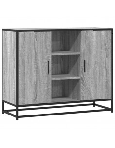 Credenza Grigio Sonoma 92x35x76 cm in Legno Multistrato