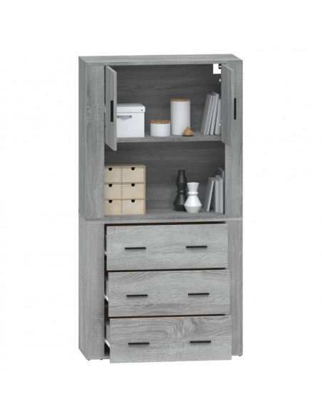 Credenza Grigio Sonoma in Legno Multistrato