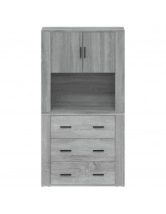 Credenza Grigio Sonoma in Legno Multistrato 2