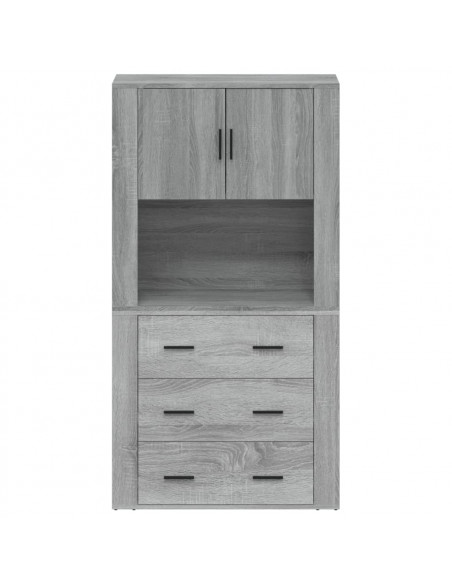 Credenza Grigio Sonoma in Legno Multistrato