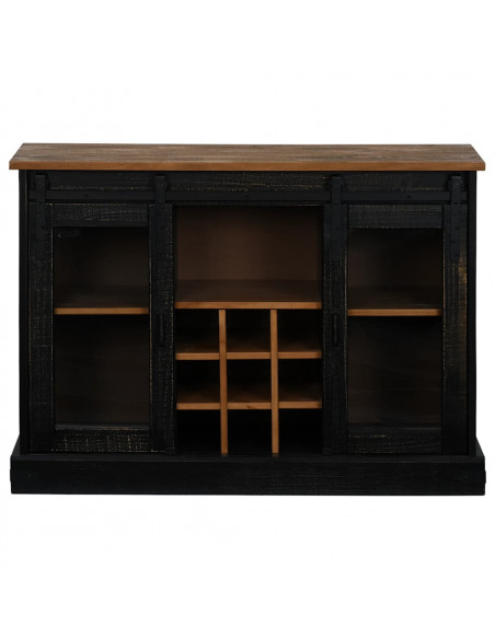 Credenza HALDEN 2 Ante Scorrevoli 112x40x80 cm Legno Massello