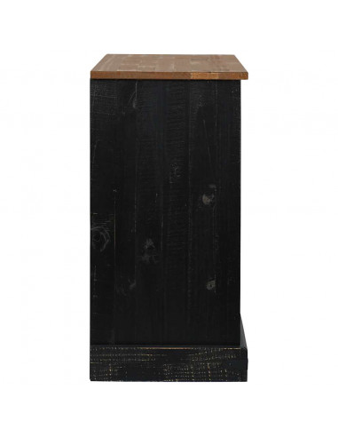 Credenza HALDEN 2 Ante Scorrevoli 112x40x80 cm Legno Massello