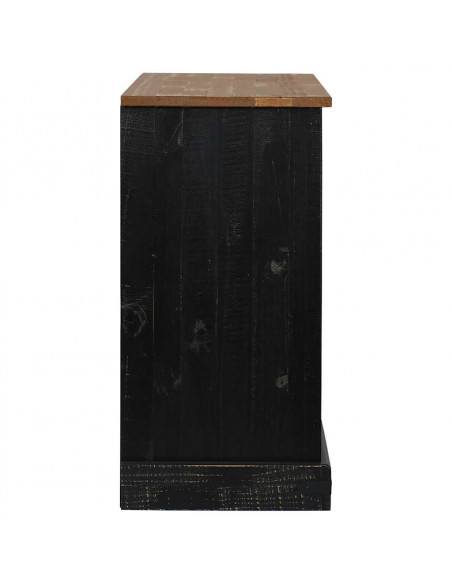 Credenza HALDEN 2 Ante Scorrevoli 112x40x80 cm Legno Massello
