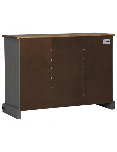 Credenza HALDEN 2 Ante Scorrevoli 112x40x80 cm Legno Massello