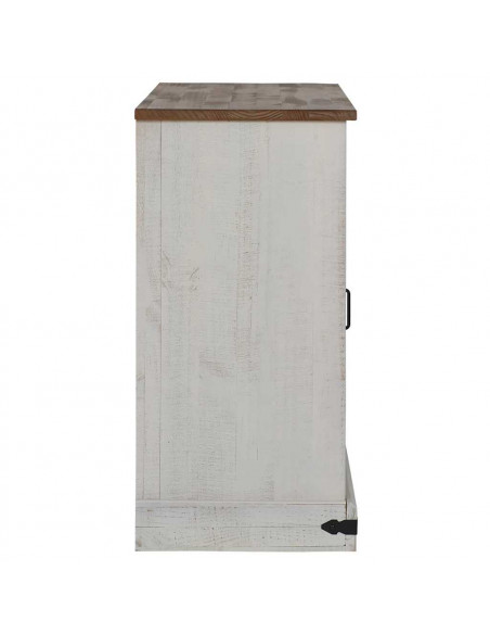 Credenza HALDEN 2 Ante Scorrevoli 112x40x80 cm Legno Massello