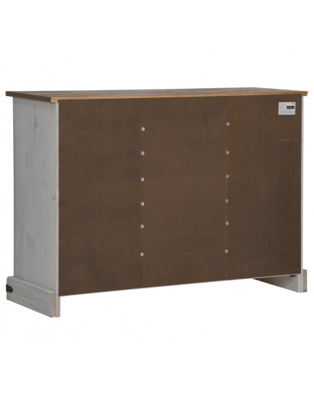 Credenza HALDEN 2 Ante Scorrevoli 112x40x80 cm Legno Massello