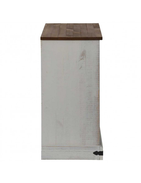 Credenza HALDEN con Anta Scorrevole 80x40x80 cm Legno Massello