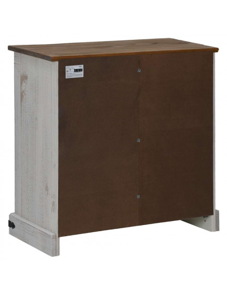 Credenza HALDEN con Anta Scorrevole 80x40x80 cm Legno Massello