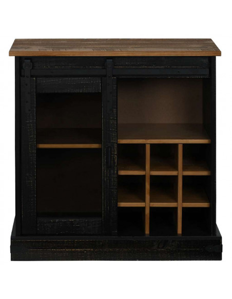 Credenza HALDEN con Anta Scorrevole 80x40x80 cm Legno Massello