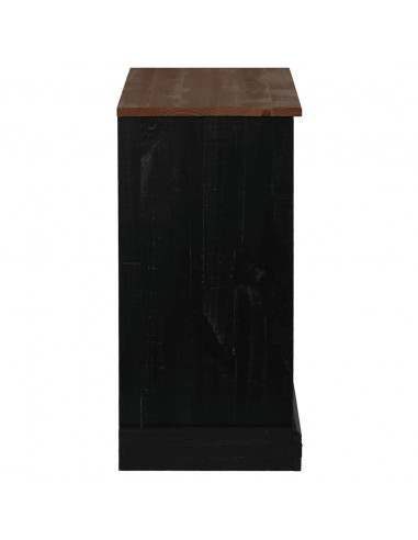 Credenza HALDEN con Anta Scorrevole 80x40x80 cm Legno Massello