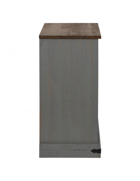 Credenza HALDEN con Anta Scorrevole 80x40x80 cm Legno Massello