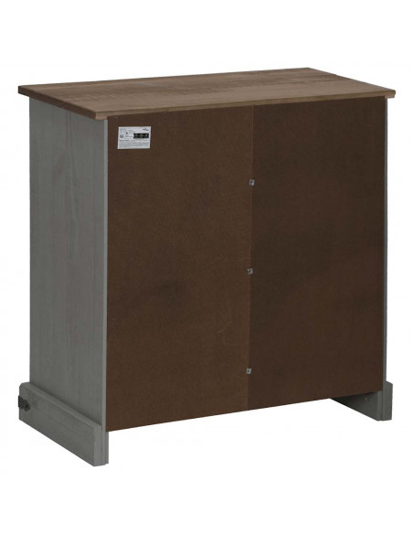 Credenza HALDEN con Anta Scorrevole 80x40x80 cm Legno Massello