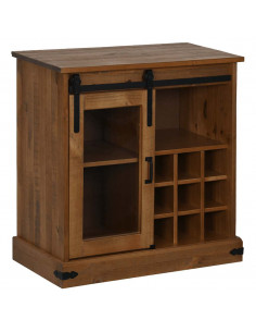 Credenza HALDEN con Anta Scorrevole 80x40x80 cm Legno Massello