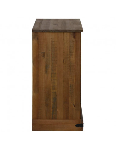 Credenza HALDEN con Anta Scorrevole 80x40x80 cm Legno Massello