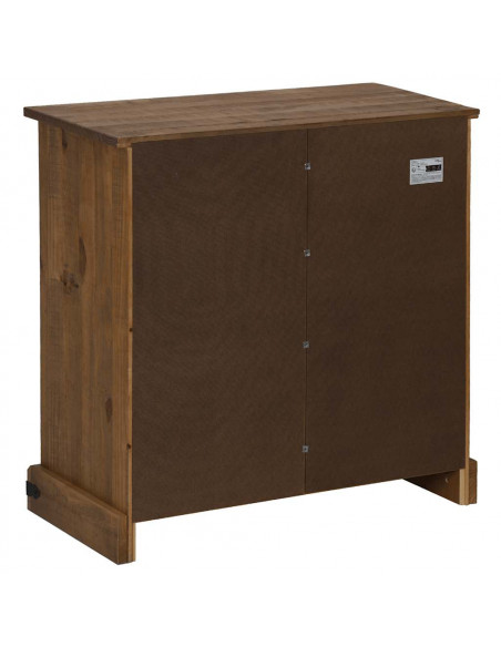 Credenza HALDEN con Anta Scorrevole 80x40x80 cm Legno Massello