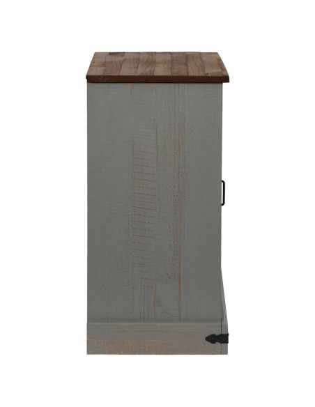 Credenza HALDEN con Anta Scorrevole 80x40x80 cm Legno Massello