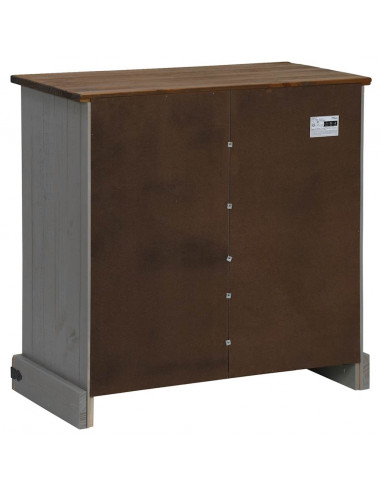 Credenza HALDEN con Anta Scorrevole 80x40x80 cm Legno Massello